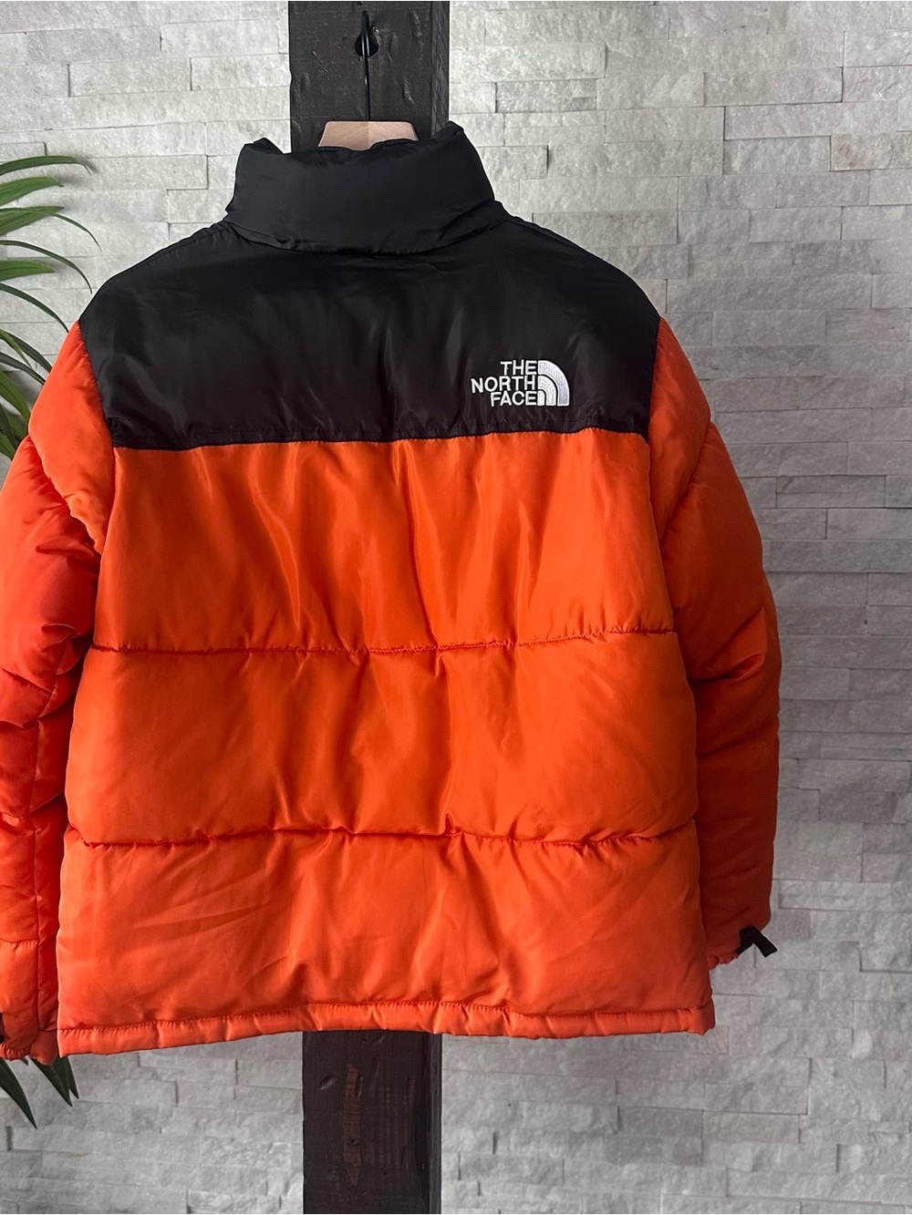 The North Face Orange and Black Retro 700 Down Fill Nuptse Puffer Jacket Size M - Picture 12 of 12